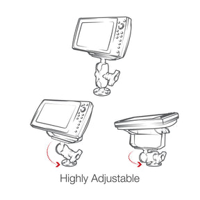 View of electronic-accessories RAM Drill Down Ball Mount for Humminbird Helix 8 10 & Solix 10 available at EZOKO Pike and Musky Shop