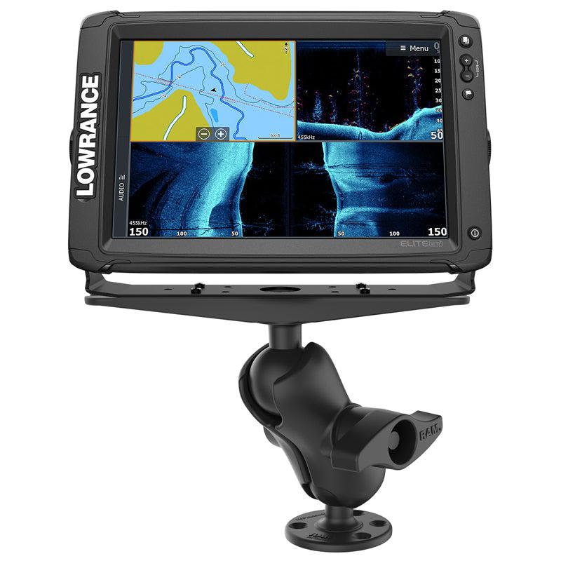 View of electronic-accessories RAM Large Marine Electronics Mount - D Size Short available at EZOKO Pike and Musky Shop