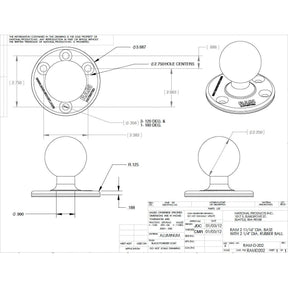 View of electronic_accessories RAM Large Round Plate with Ball - D Size available at EZOKO Pike and Musky Shop