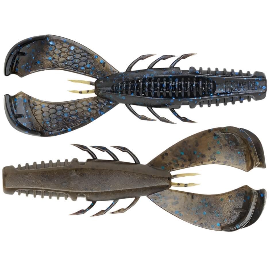 View of Rapala Crush City Crush City Cleanup Craw 3" Black Blue Green Pumpkin available at EZOKO Pike and Musky Shop