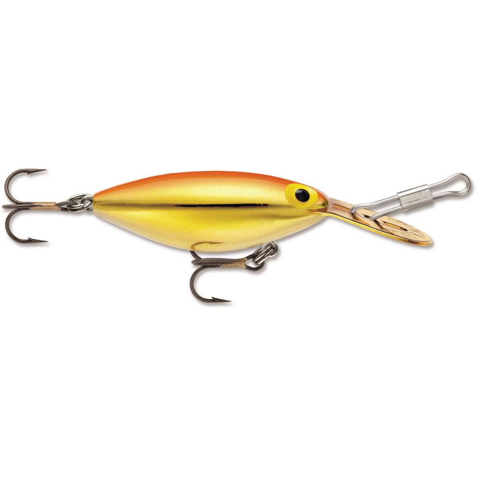 View of Rapala Original Hat 'n Tot Crankbait 2" Met Gld / Flo Red available at EZOKO Fishing