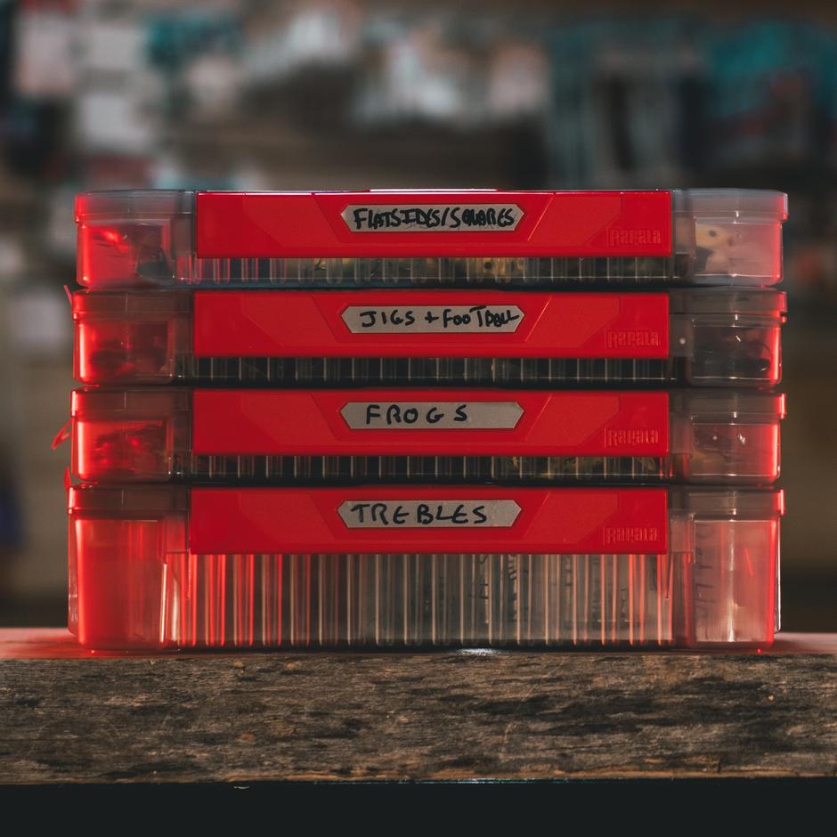 View of Rapala RapStack 3600 Open Tackle Tray available at EZOKO Fishing