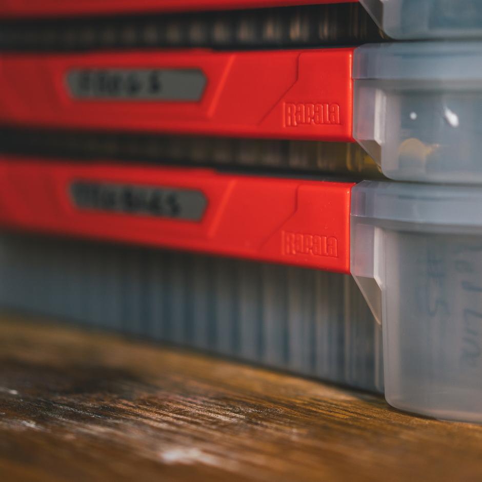 View of Rapala RapStack 3600 Open Tackle Tray available at EZOKO Fishing