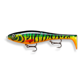 View of Swimbaits Rapala X-Rap Peto 5 1/2" Swimbait Hot Tiger Pike available at EZOKO Pike and Musky Shop