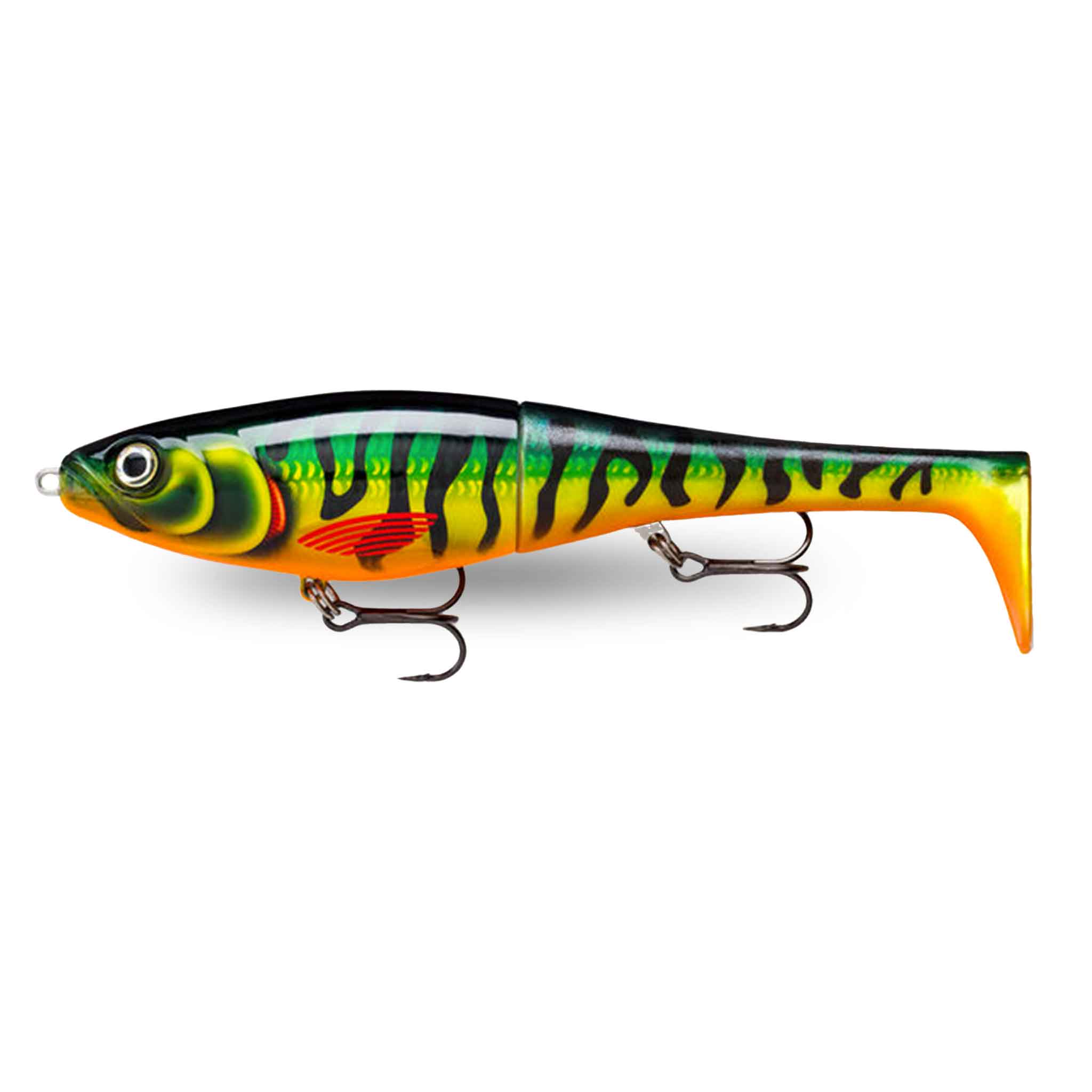 View of Swimbaits Rapala X-Rap Peto 8" Swimbait Hot Tiger Pike available at EZOKO Fishing