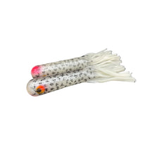 View of Rubber Red October 10" Monster Tubes Custom Paint Colors - Unrigged (1pk) White Crappie available at EZOKO Fishing