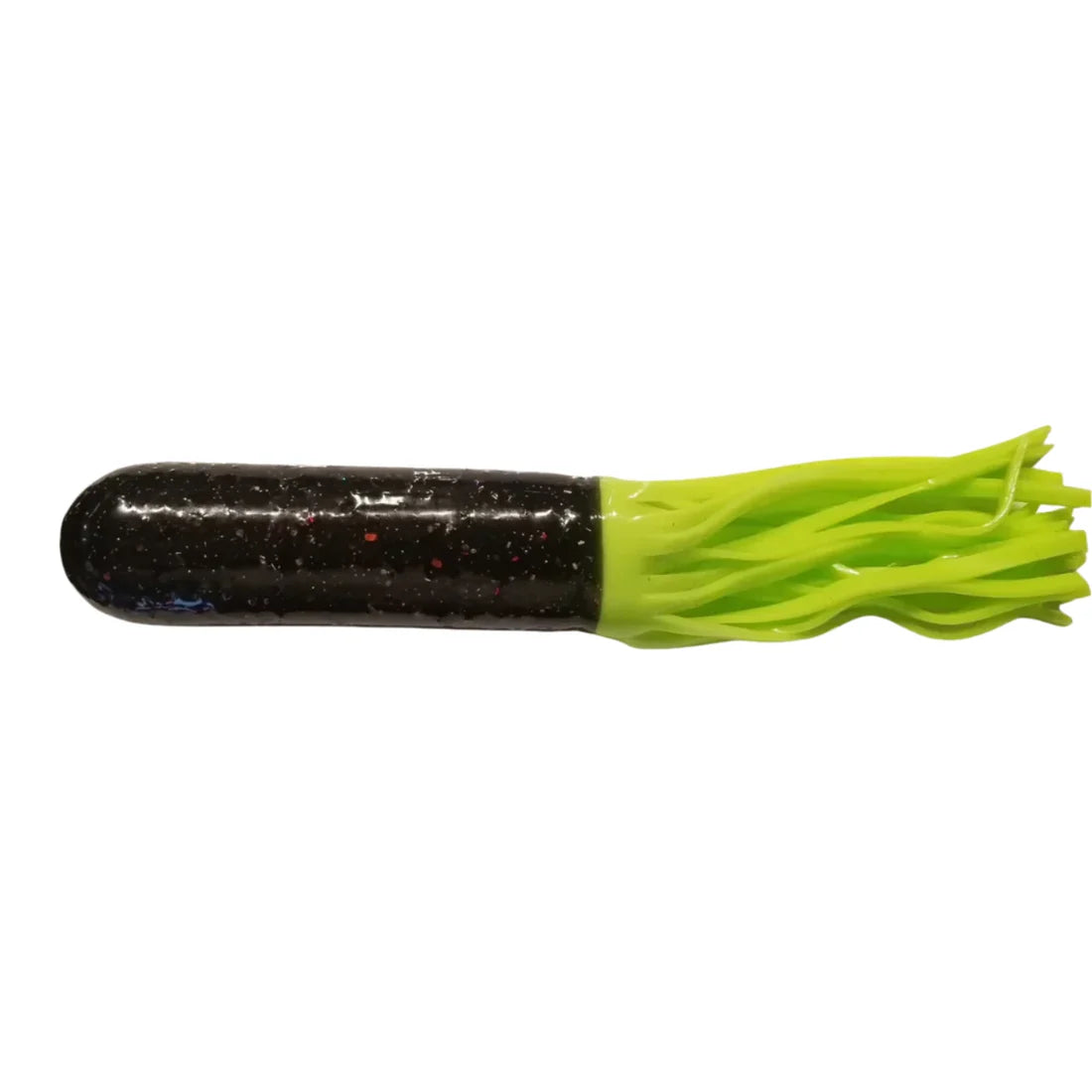 View of Rubber Red October 10" Monster Tubes - Mid-depth Chartreuse Caboose available at EZOKO Fishing