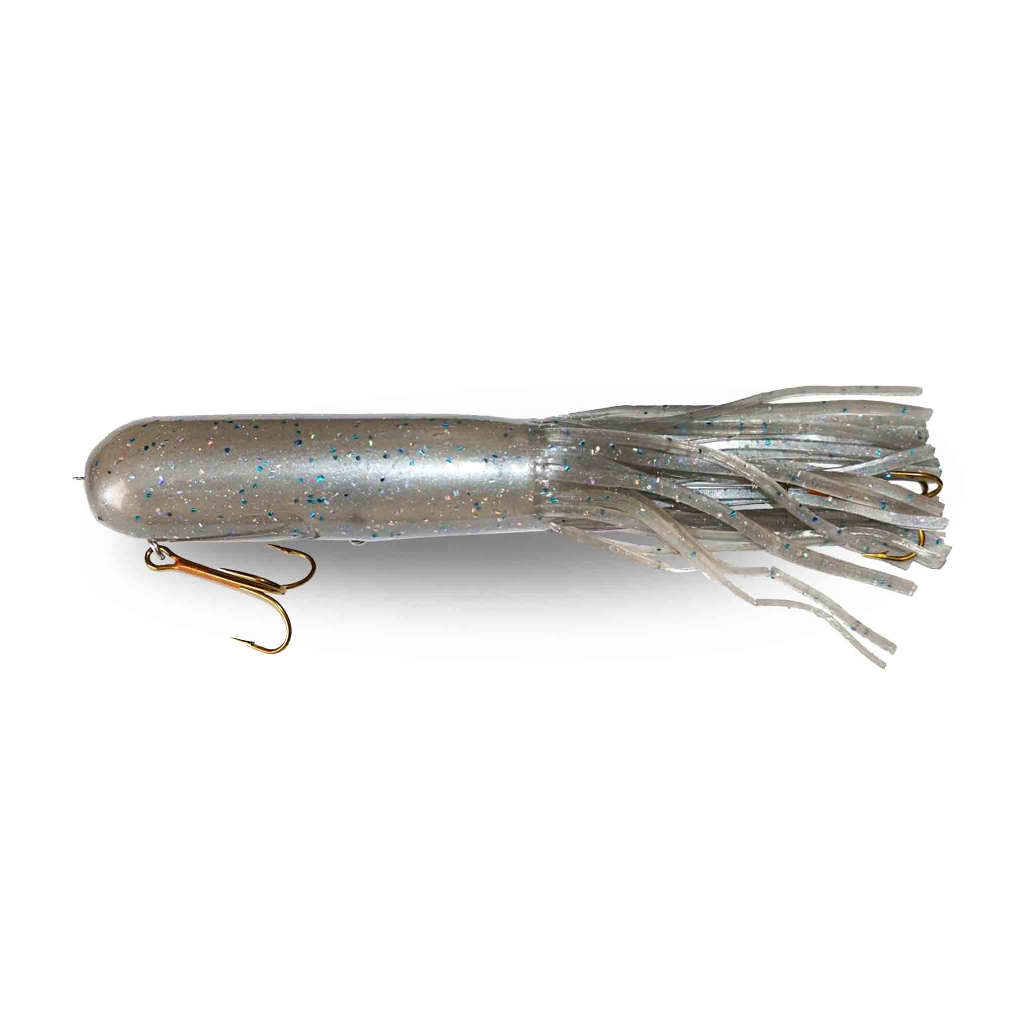 View of Rubber Red October 10" Monster Tubes - Unrigged (3pk) Silver available at EZOKO Fishing