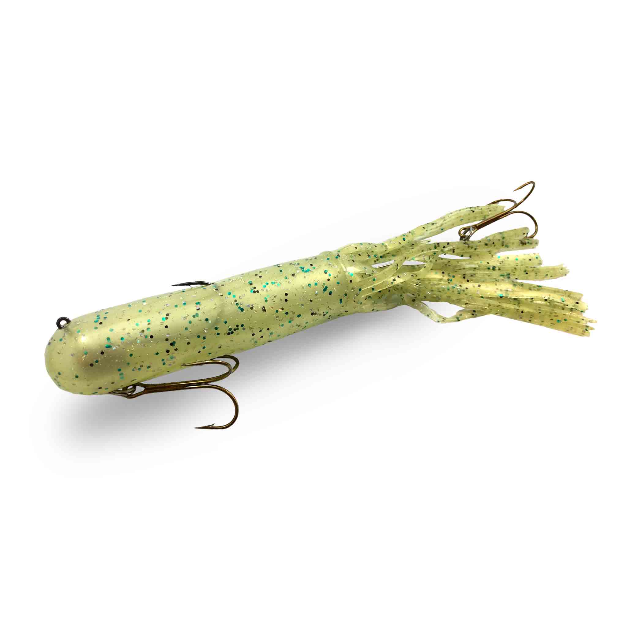 View of Rubber Red October 12" Big Sexy Tubes - Mid-depth Baby Musky available at EZOKO Fishing
