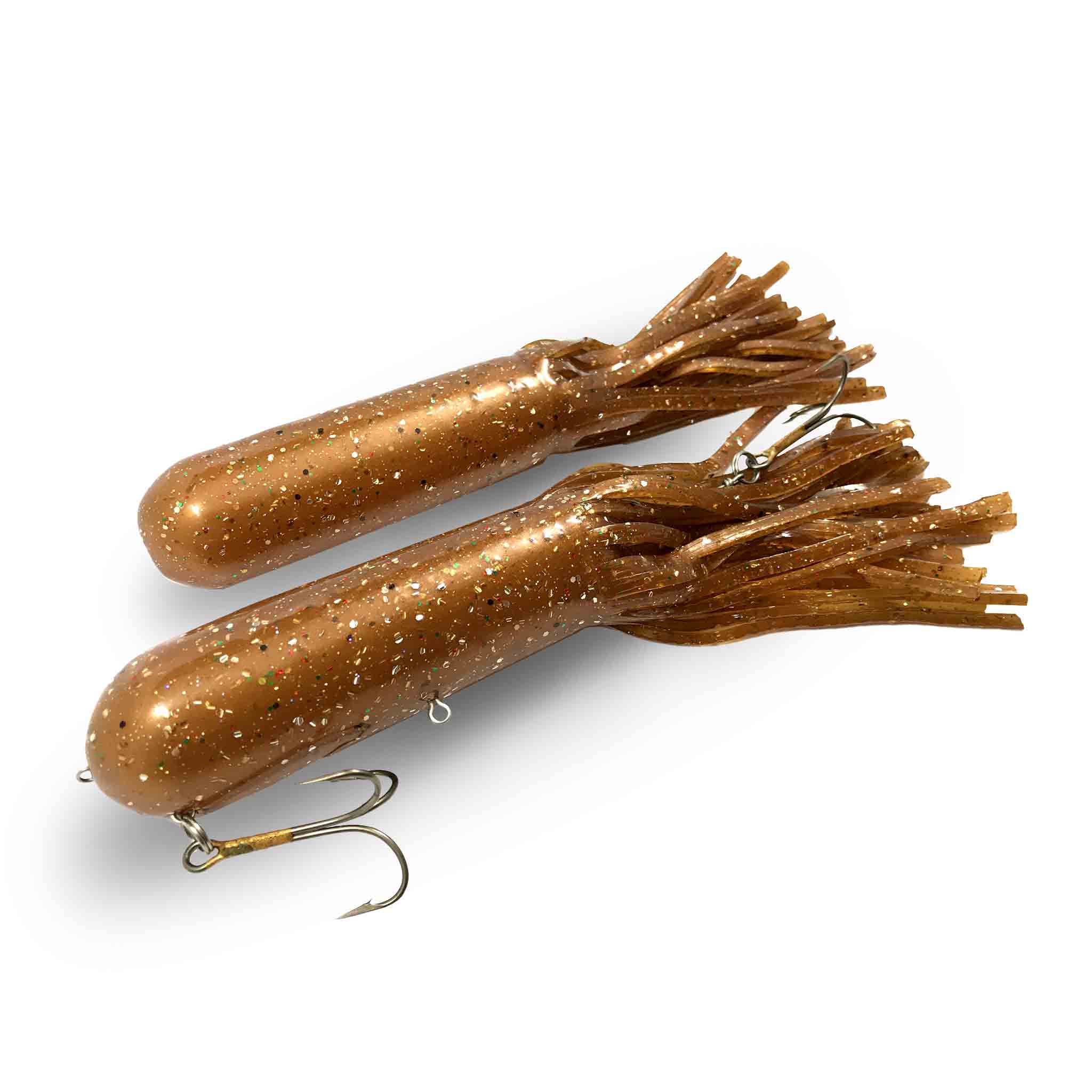 View of Rubber Red October 7.5" Ninja Tubes - Deep Walleye available at EZOKO Fishing