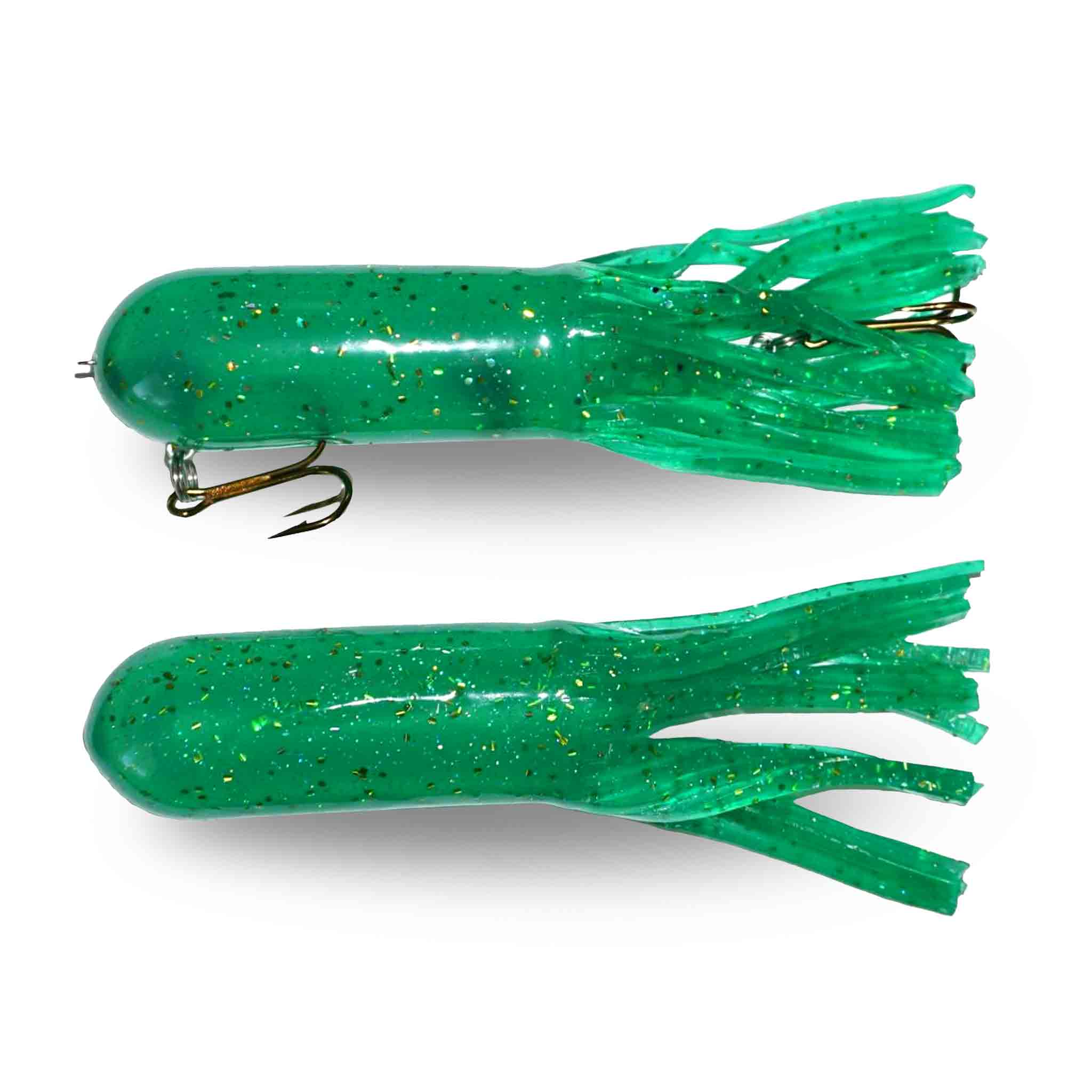 Red October 7.5" Ninja Tubes - Unrigged (3pk) Green Goblin Rubber