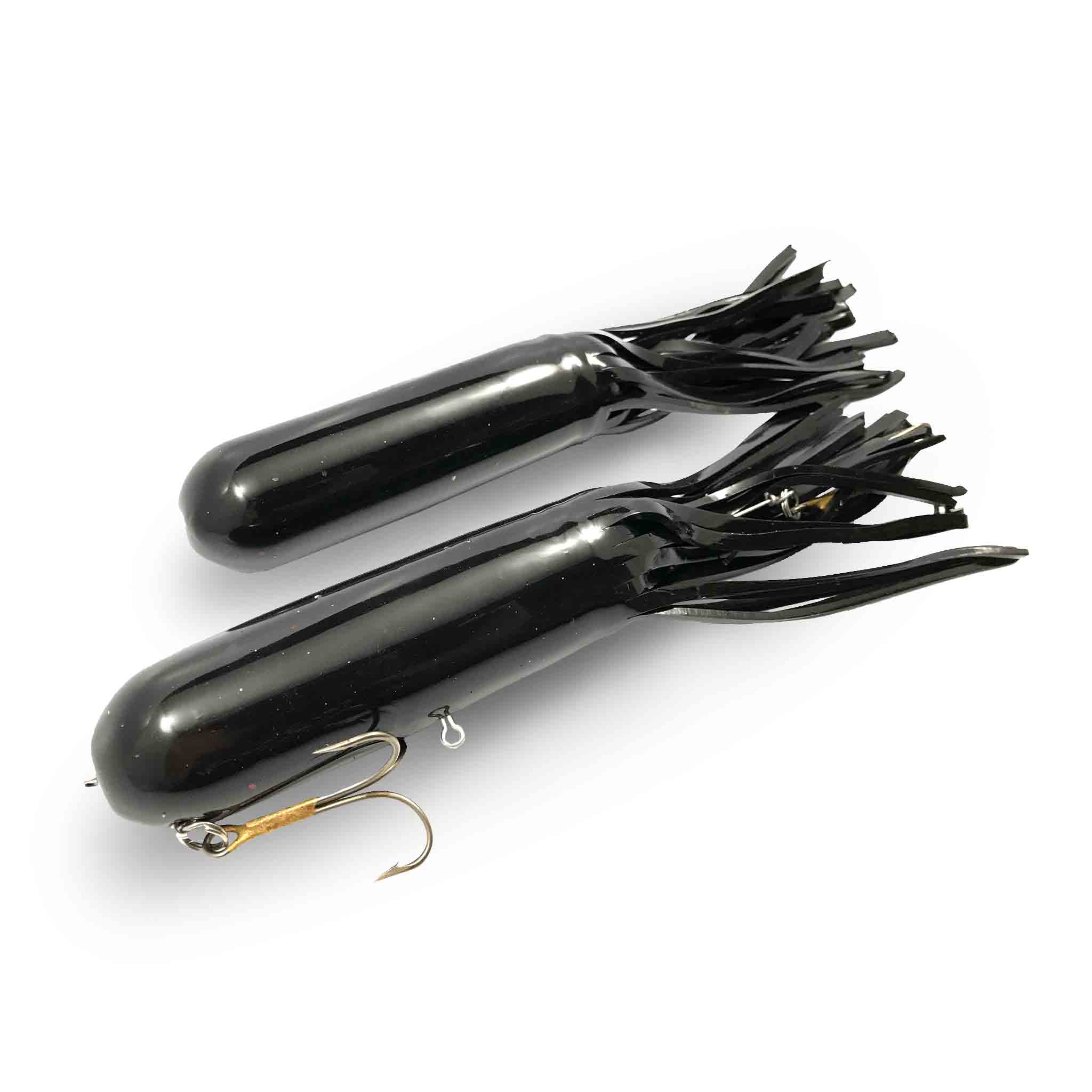 Red October 7.5" Ninja Tubes - Unrigged (3pk) Black Rubber