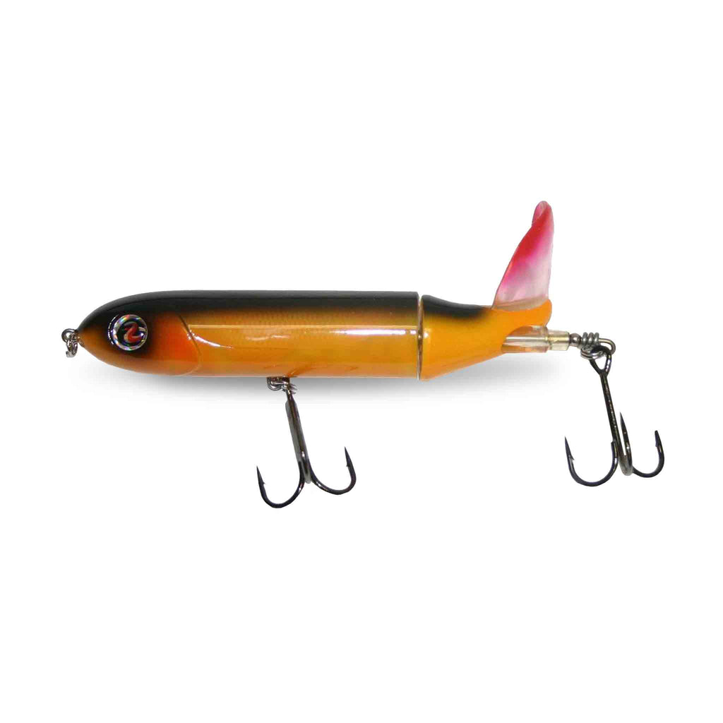 Whopper Lot de 6 leurres de pêche en eau douce et salée avec queue rotative et boîte de rangement Whopper Lot de 6 leurres de pêche en eau douce et salée avec queue rotative et boîte de rangement