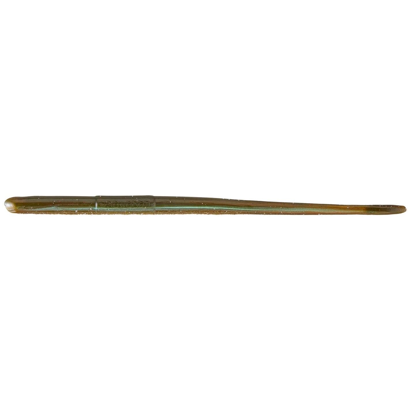 View of Softbaits Roboworm Straight Tail Worm 4.5" Green Neon Pumpkin available at EZOKO Fishing