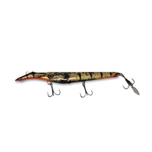 View of Dive_And_Rise Sampson Baitworks Metalhead 10" Dive And Rise Bait Gold Jailbird available at EZOKO Pike and Musky Shop
