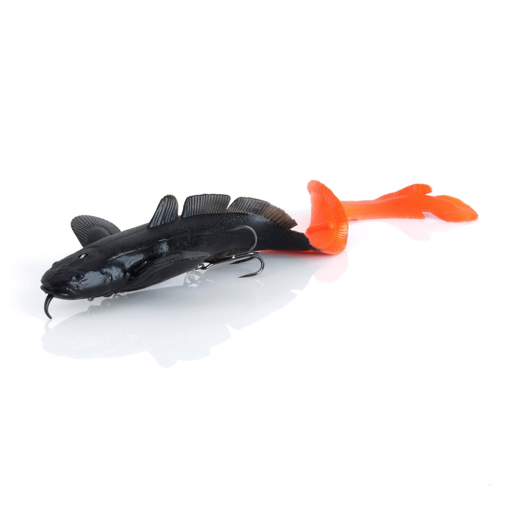 View of Swimbaits Savage Gear 3D Burbot 10in Black/Orange available at EZOKO Fishing