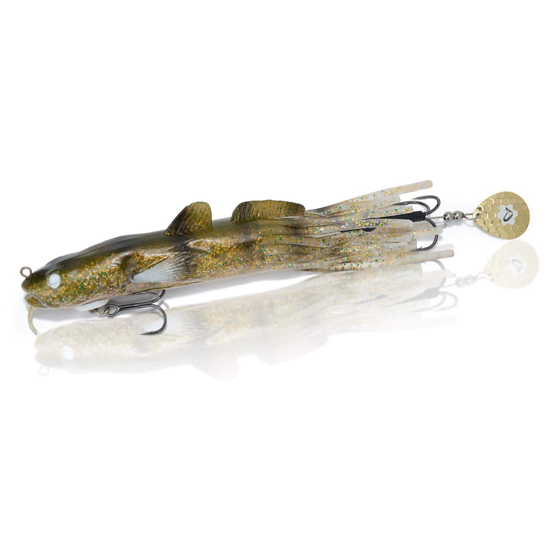 View of Savage Gear 3D Burbot Tube 10'' Walleye Flash available at EZOKO Pike and Musky Shop