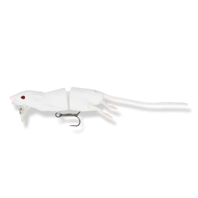 View of Topwater Savage Gear 3D Rat 6 1/2" Topwater Bait White available at EZOKO Pike and Musky Shop