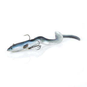 View of Swimbaits Savage Gear 3D Real eel swimbait 8in Blue Back Pearl available at EZOKO Fishing