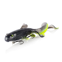 View of Rubber Savage Gear 3D Sucker X-tail 11'' Rubber Black Chartreuse Flash available at EZOKO Pike and Musky Shop