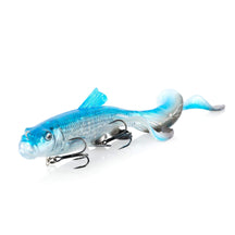 View of Rubber Savage Gear 3D Sucker X-tail 11'' Rubber Blue Glitter Cisco available at EZOKO Fishing