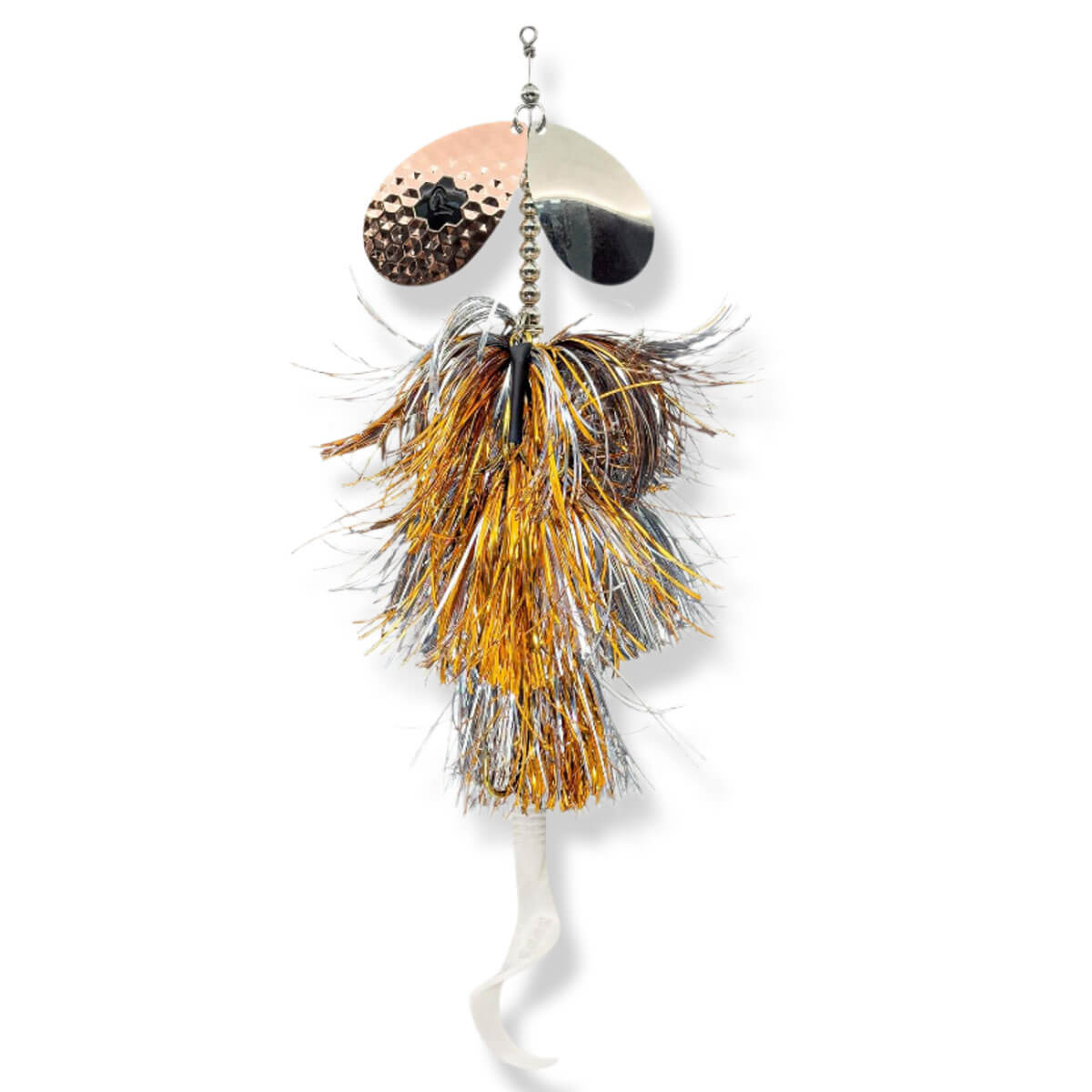 View of Bucktails Savage Gear Blade Double 9.8'' Bucktail Copper Sliver available at EZOKO Pike and Musky Shop