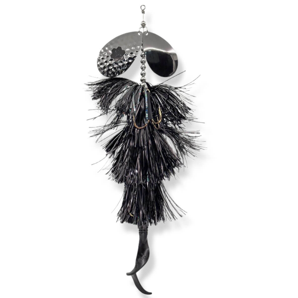 View of Bucktails Savage Gear Blade Double 9.8'' Bucktail Black Nickel available at EZOKO Fishing