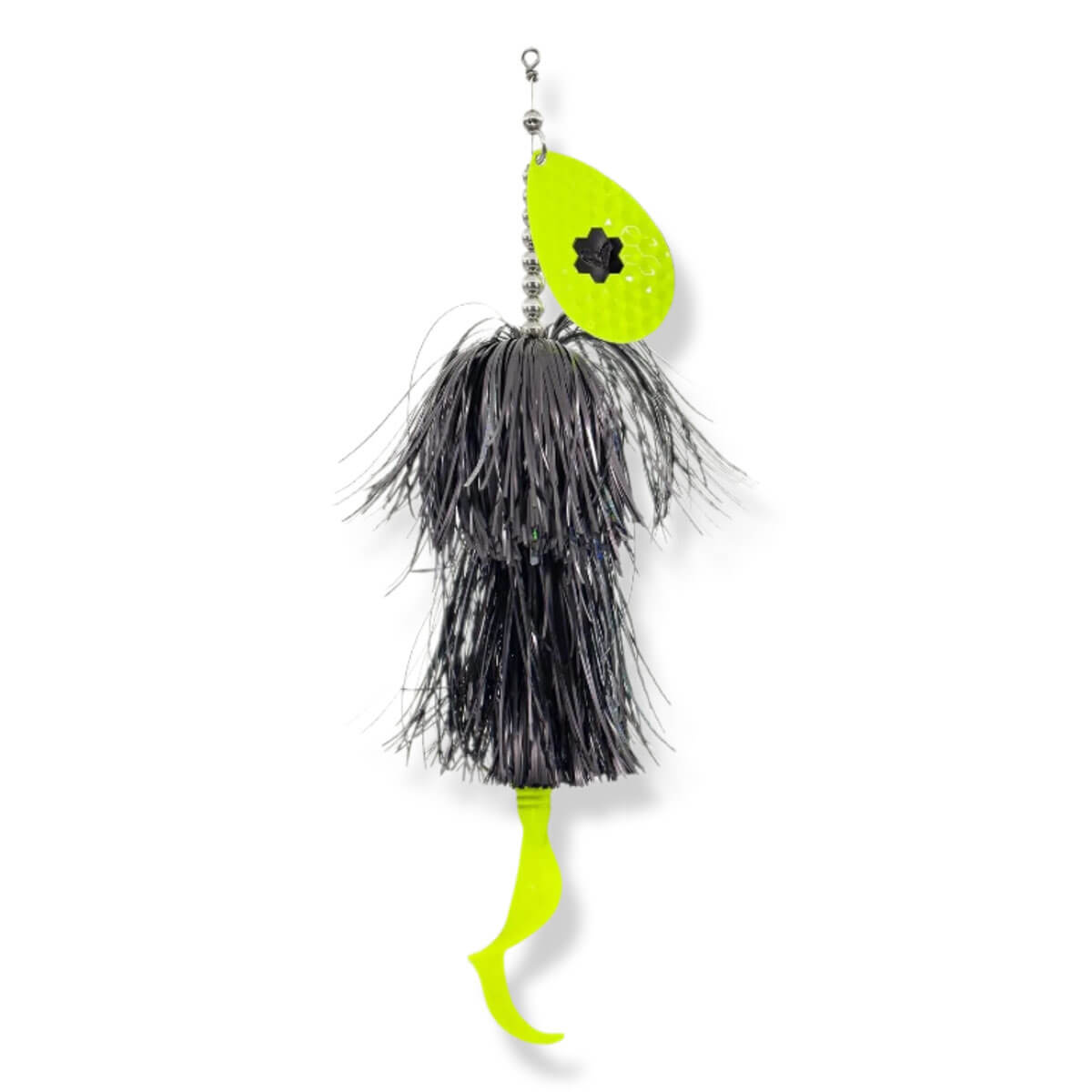 View of Bucktails Savage Gear Blade Single 7.9'' Bucktail Black Chartreuse available at EZOKO Pike and Musky Shop