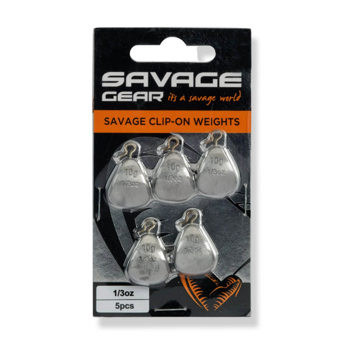 View of Weights Savage Gear Clip Weight 0.3 oz available at EZOKO Pike and Musky Shop