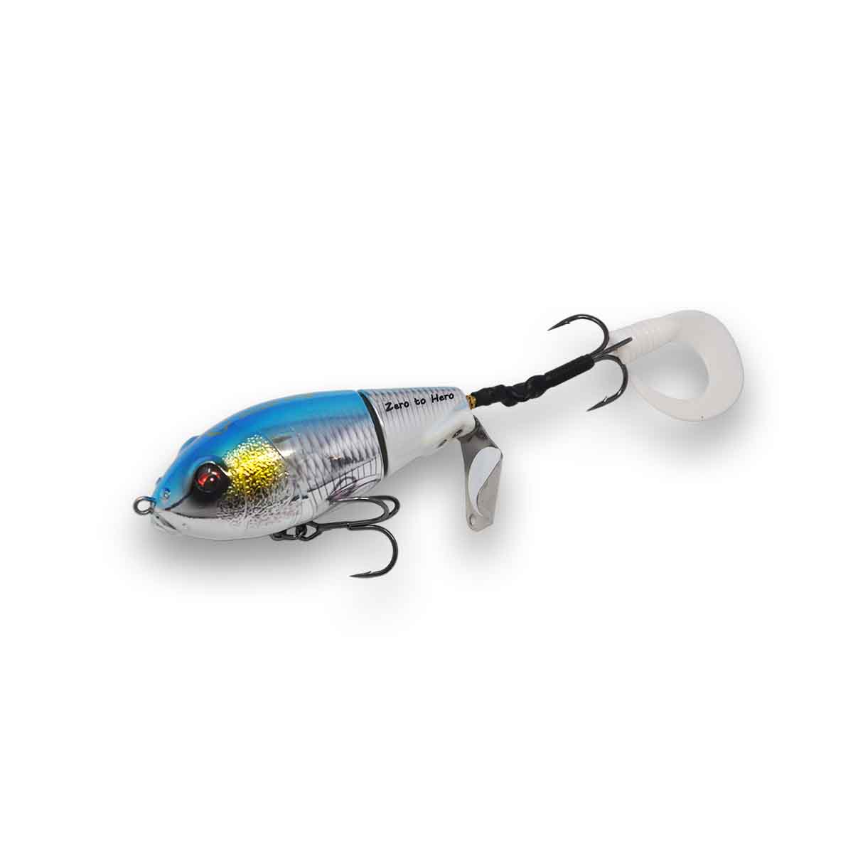 View of Topwater Savage Gear Sucker Prop Topwater Chrome Shiner available at EZOKO Fishing
