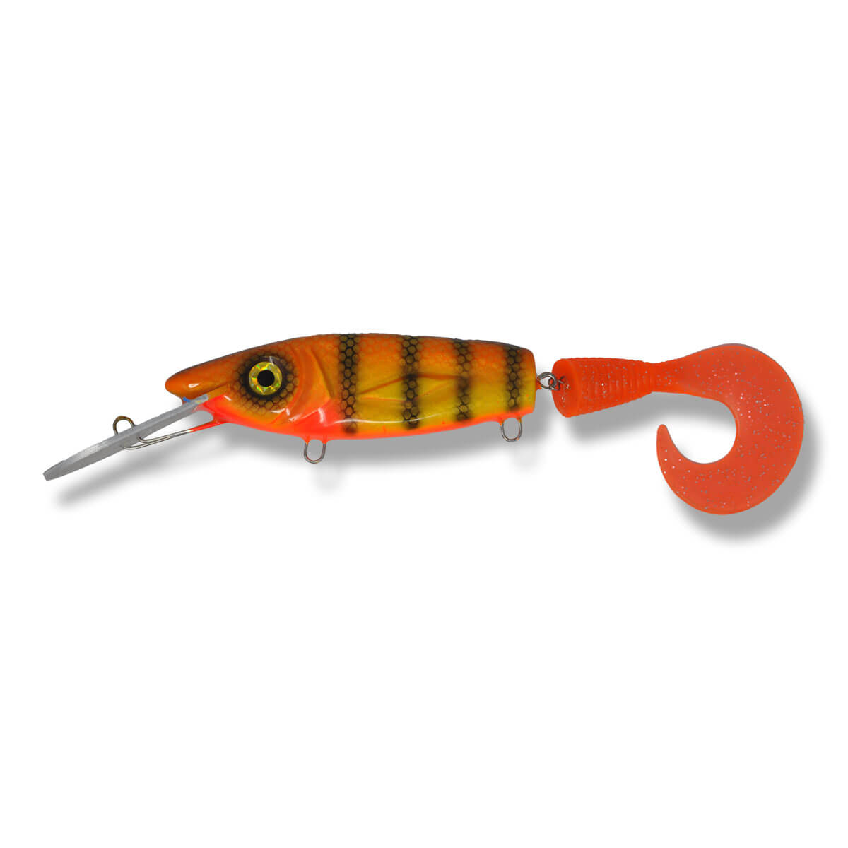 View of Crankbaits Scorpion MadBait Bigjig 10'' Crankbait Orange Perch available at EZOKO Pike and Musky Shop