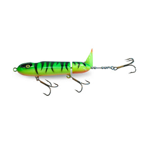 View of Topwater Sennett Tackle Company Pacemaker 7" Topwater Propbait Fire Tiger available at EZOKO Pike and Musky Shop