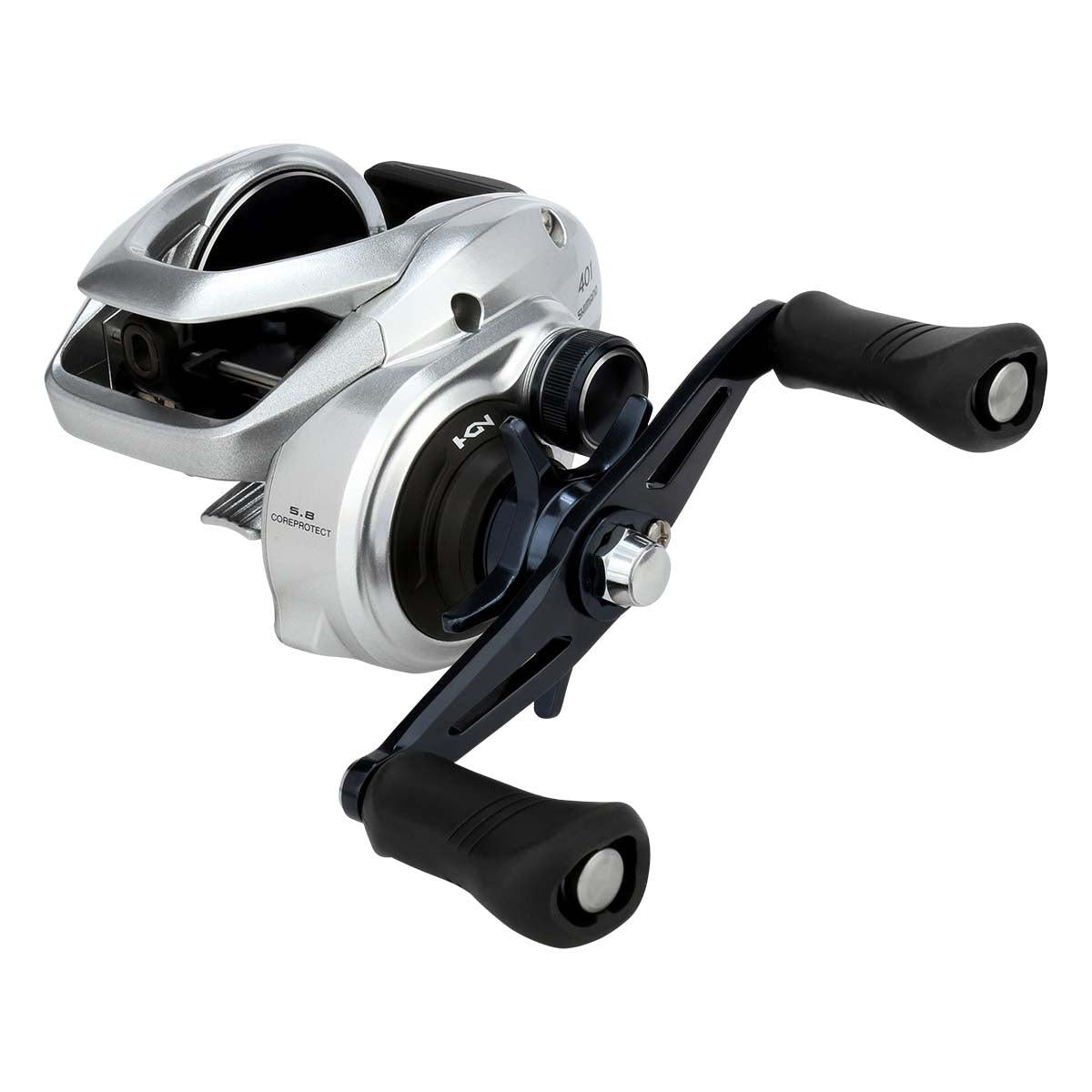 View of Baitcast_Reels Shimano Tranx 400 A Baitcast Reels 5.8:1 Left available at EZOKO Pike and Musky Shop