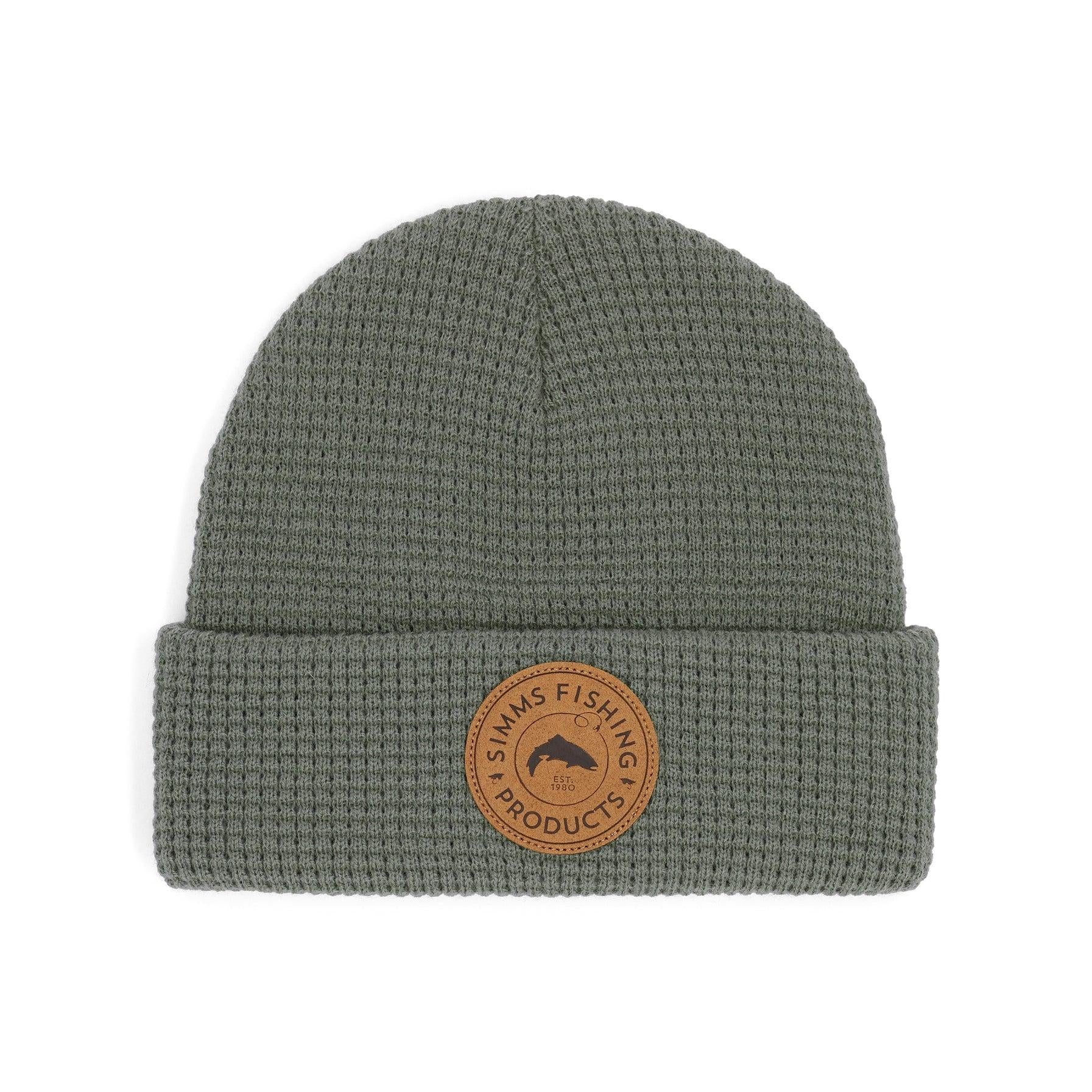 View of Hats Simms Everyday Waffle Knit Beanie Loden available at EZOKO Fishing