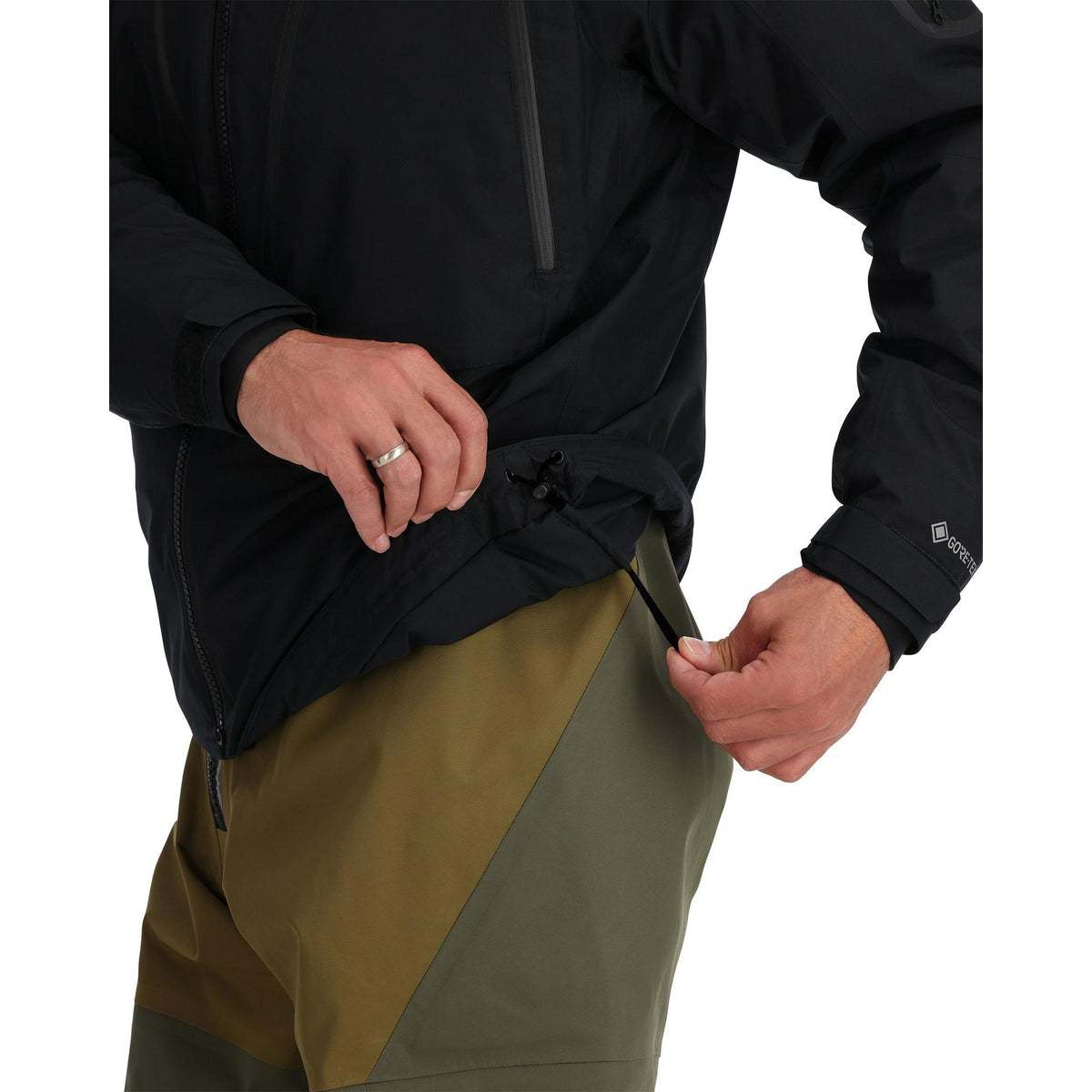 View of Simms Men's Bulkley Insulated Wading Jacket available at EZOKO Fishing