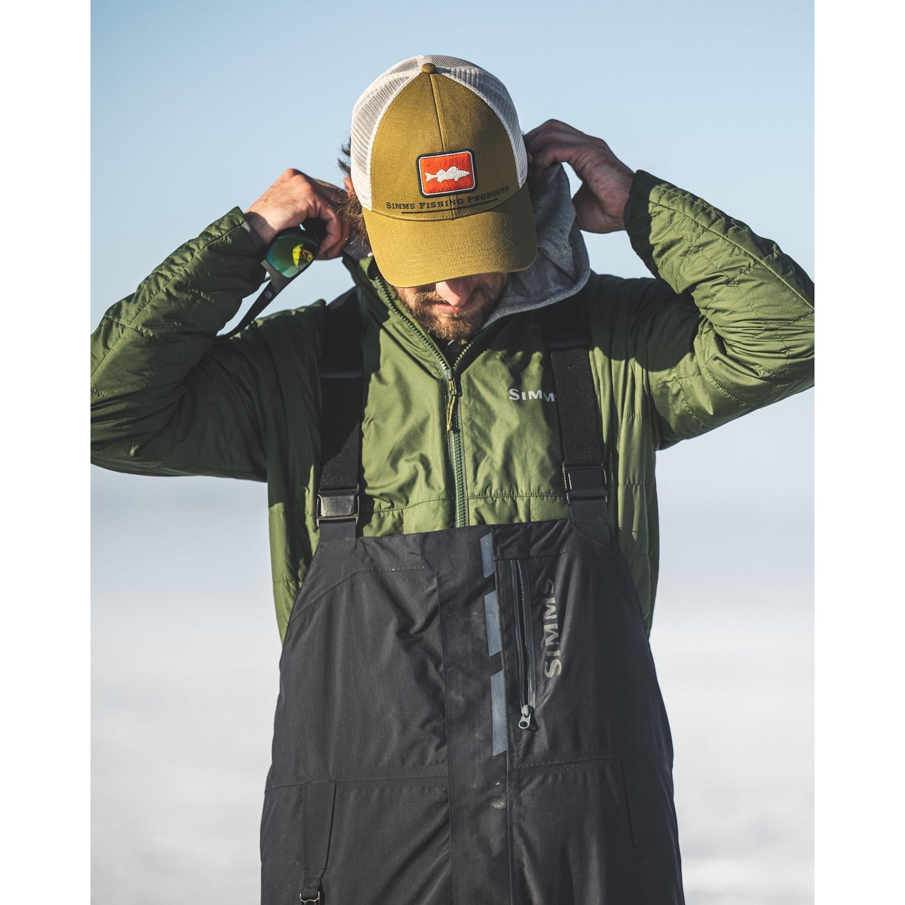 View of Bibs-Pants Simms Men's Challenger Insulated Bib available at EZOKO Fishing