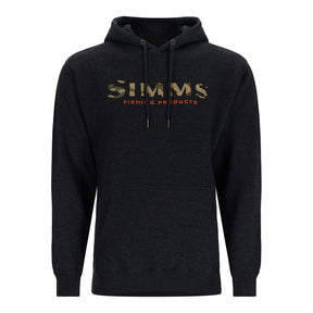 View of Hoodies-Sweatshirts M's Simms Logo Hoody S Charcoal Heather available at EZOKO Pike and Musky Shop