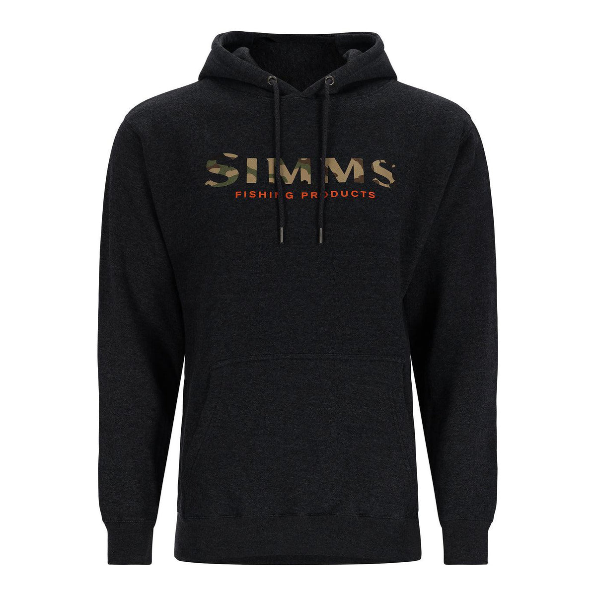 View of Hoodies-Sweatshirts M's Simms Logo Hoody S Charcoal Heather available at EZOKO Pike and Musky Shop