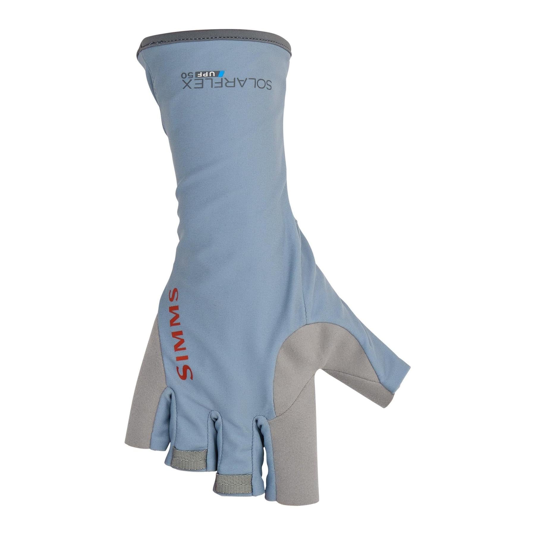 View of Fishing_Gloves Simms Solarflex Guide Glove Steel Blue XS available at EZOKO Fishing