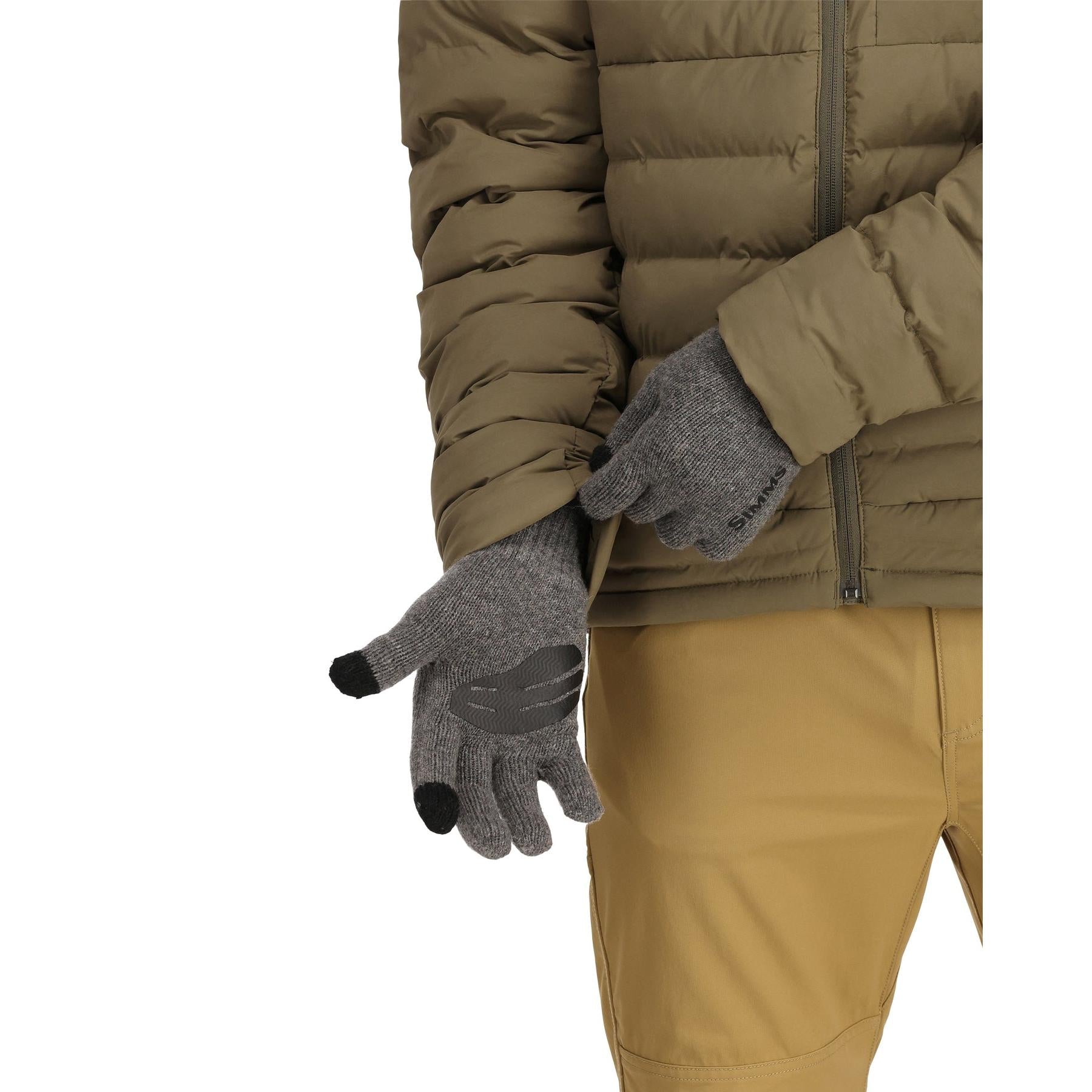 View of Fishing_Gloves Simms Wool Full Finger Fishing Glove available at EZOKO Fishing