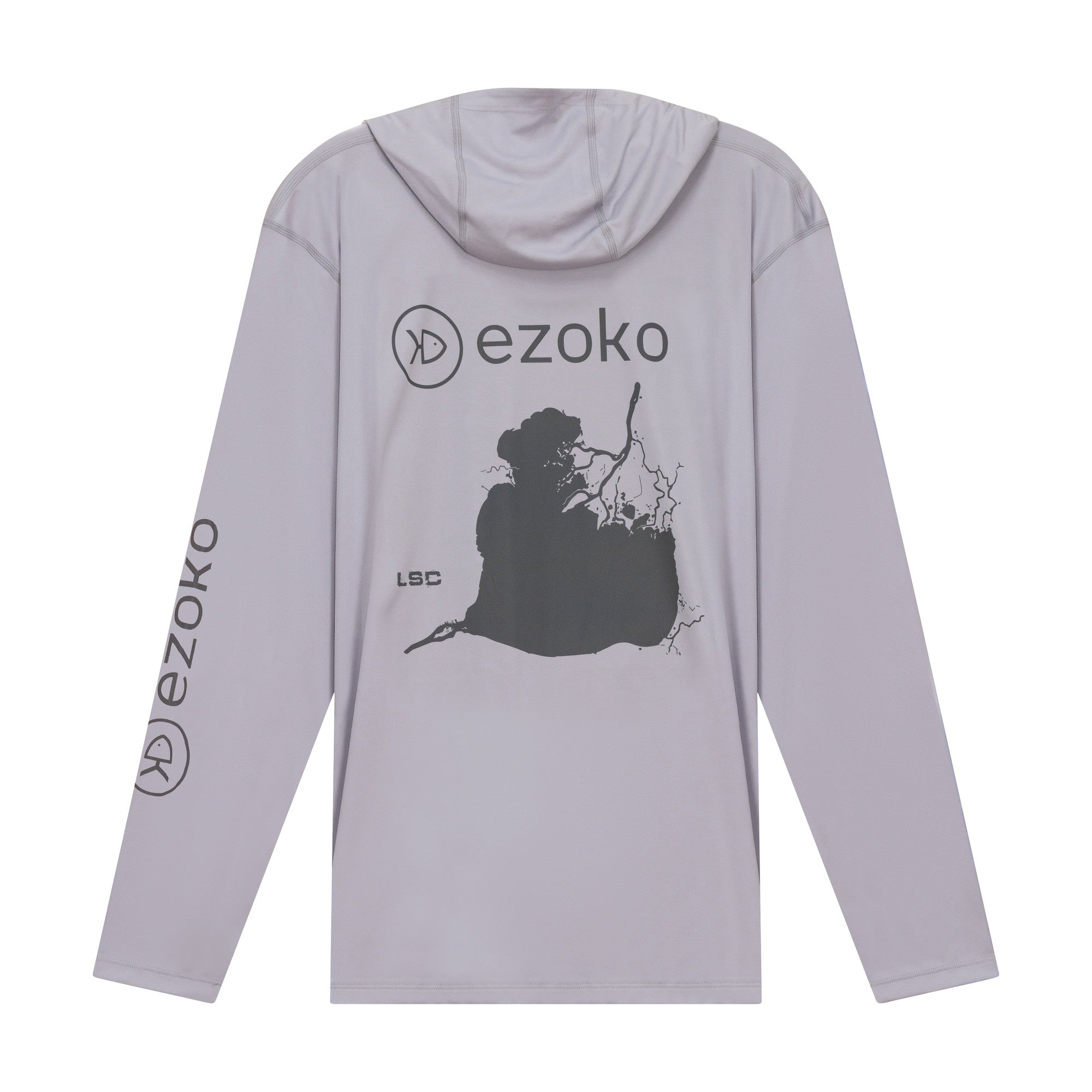 トップス Brook Logo Fish Sweat BLACK Lsize Graphite Moisture Wicking Sweatshirt – The Fishing Factory