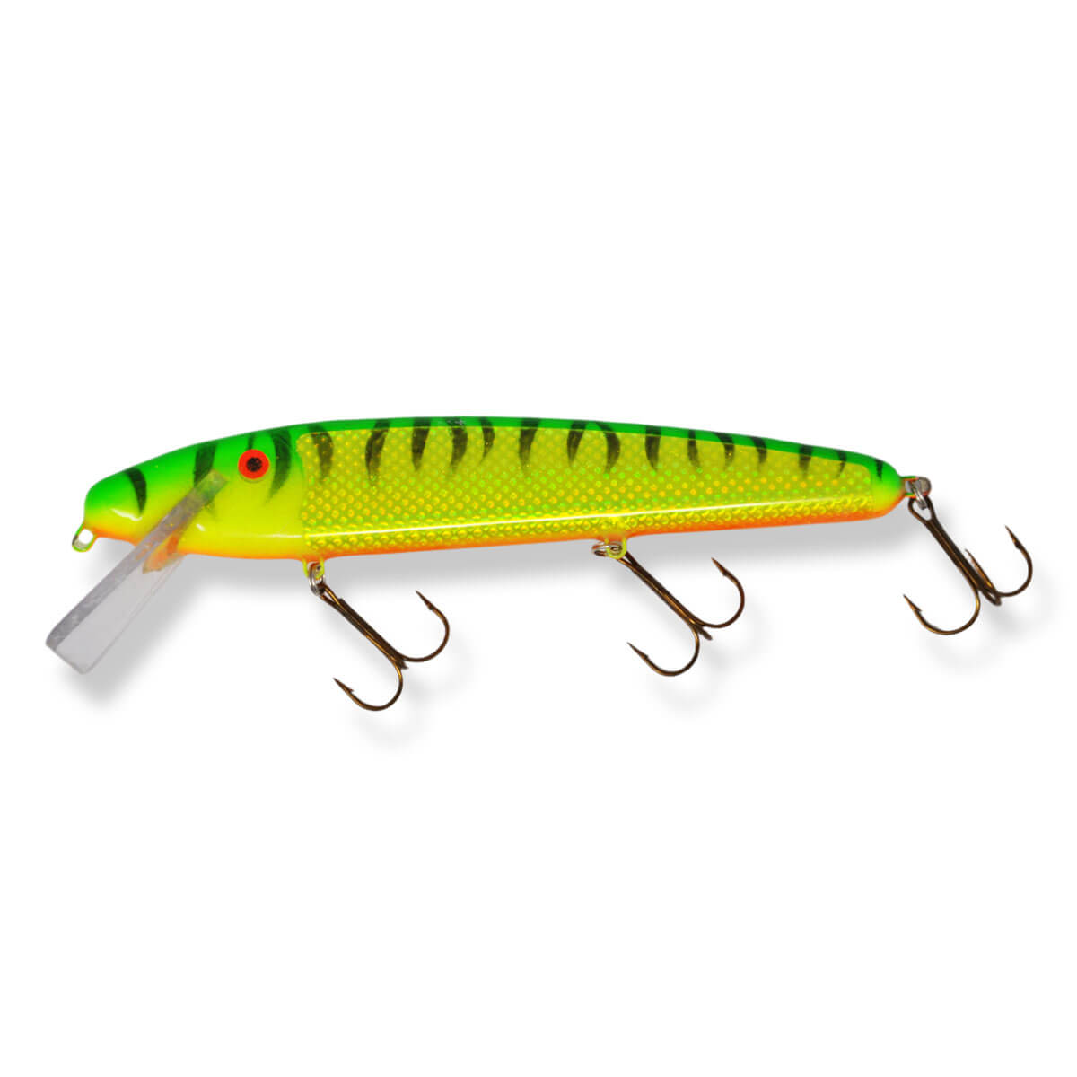 View of Crankbaits Slammer 10" Minnow Crankbait Prism Firetiger available at EZOKO Pike and Musky Shop