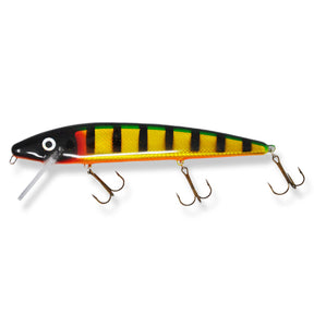 View of Crankbaits Slammer 8" Minnow Crankbait Prism Perch available at EZOKO Pike and Musky Shop