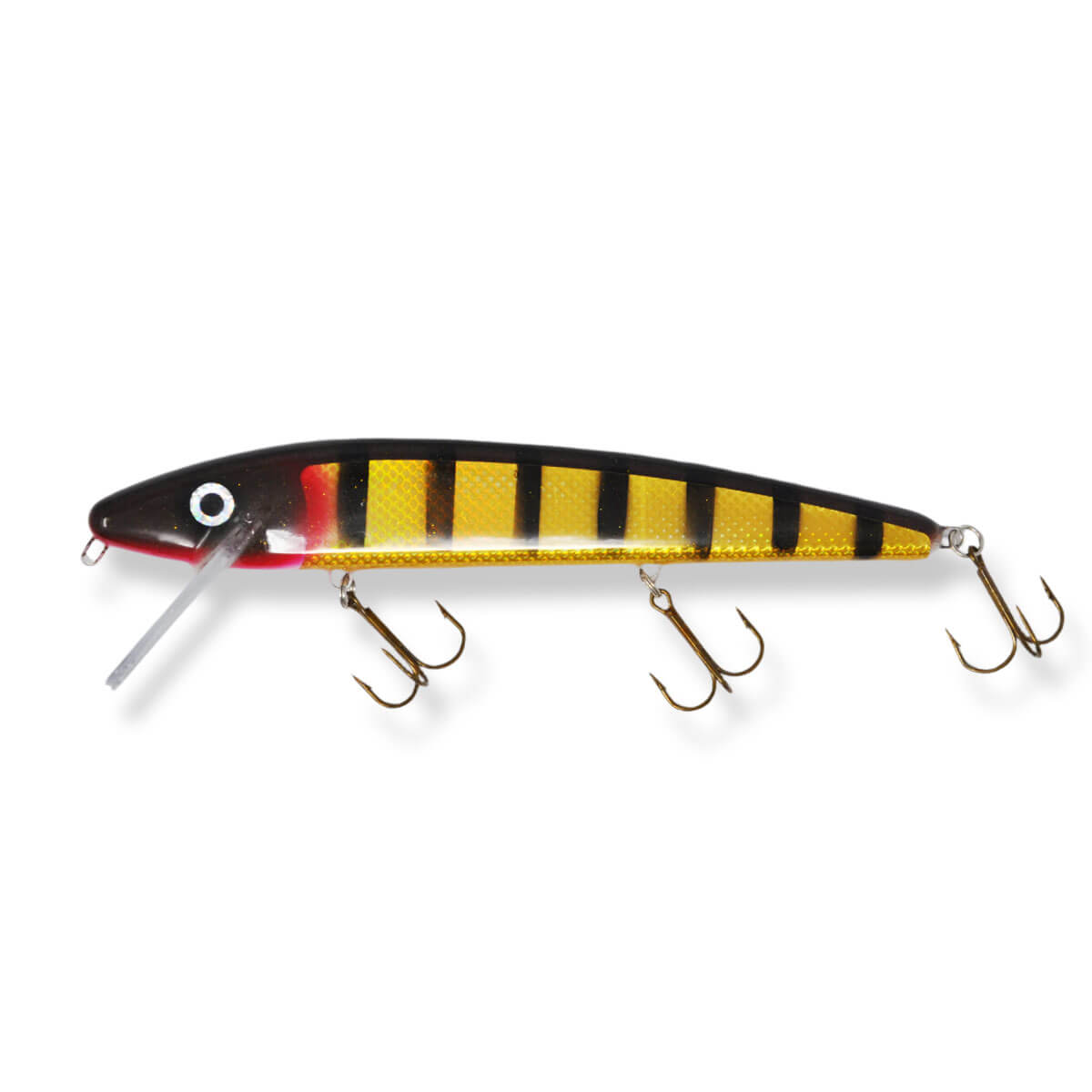 View of Crankbaits Slammer 8" Minnow Crankbait Prism Walleye available at EZOKO Pike and Musky Shop