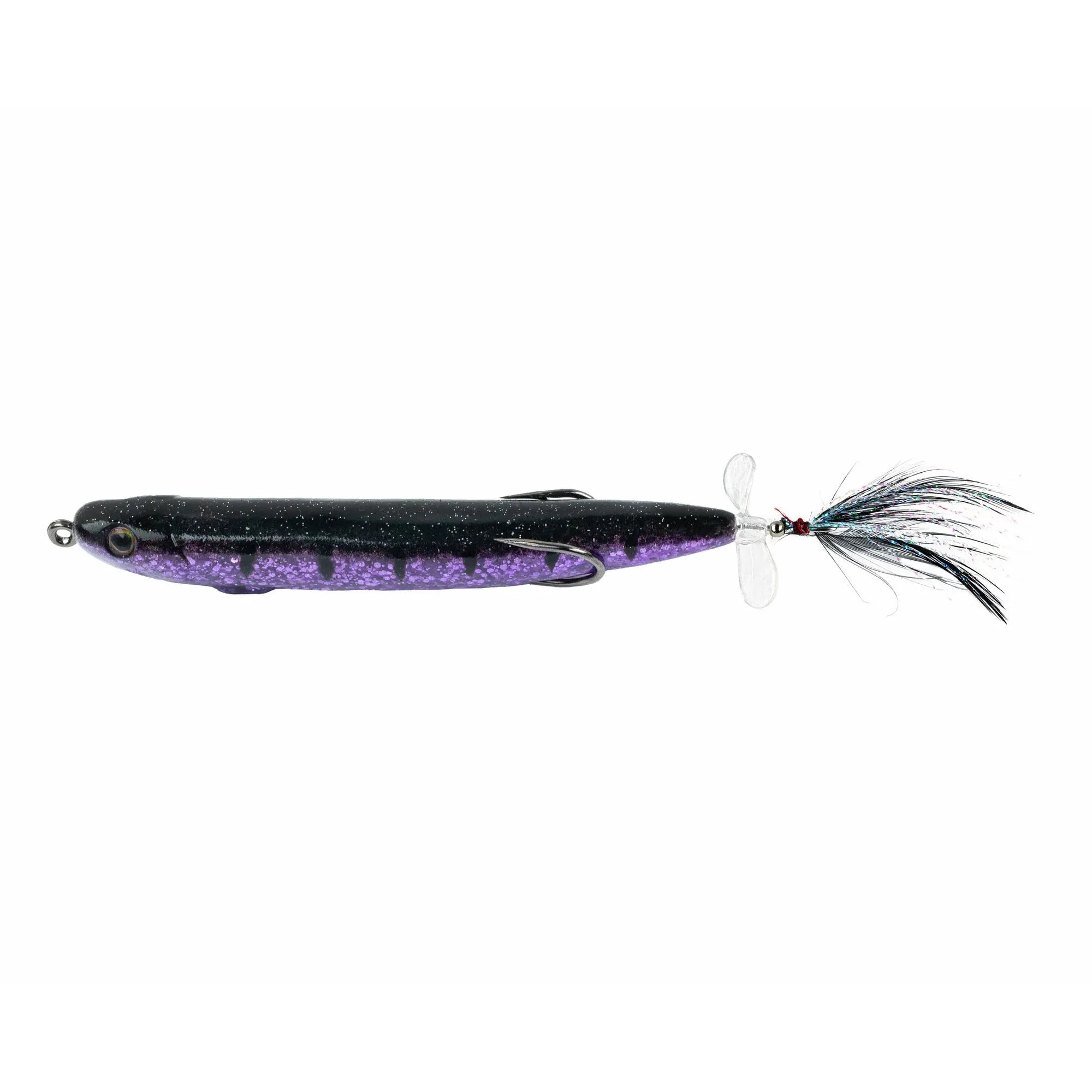 View of Topwater Snag Proof Zoo Prop 4.5" - 3/8oz Purple Burst available at EZOKO Fishing