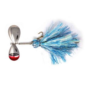 View of Bucktails Spanky Baits 1012 Firebomb Bucktail Baby Cisco available at EZOKO Pike and Musky Shop