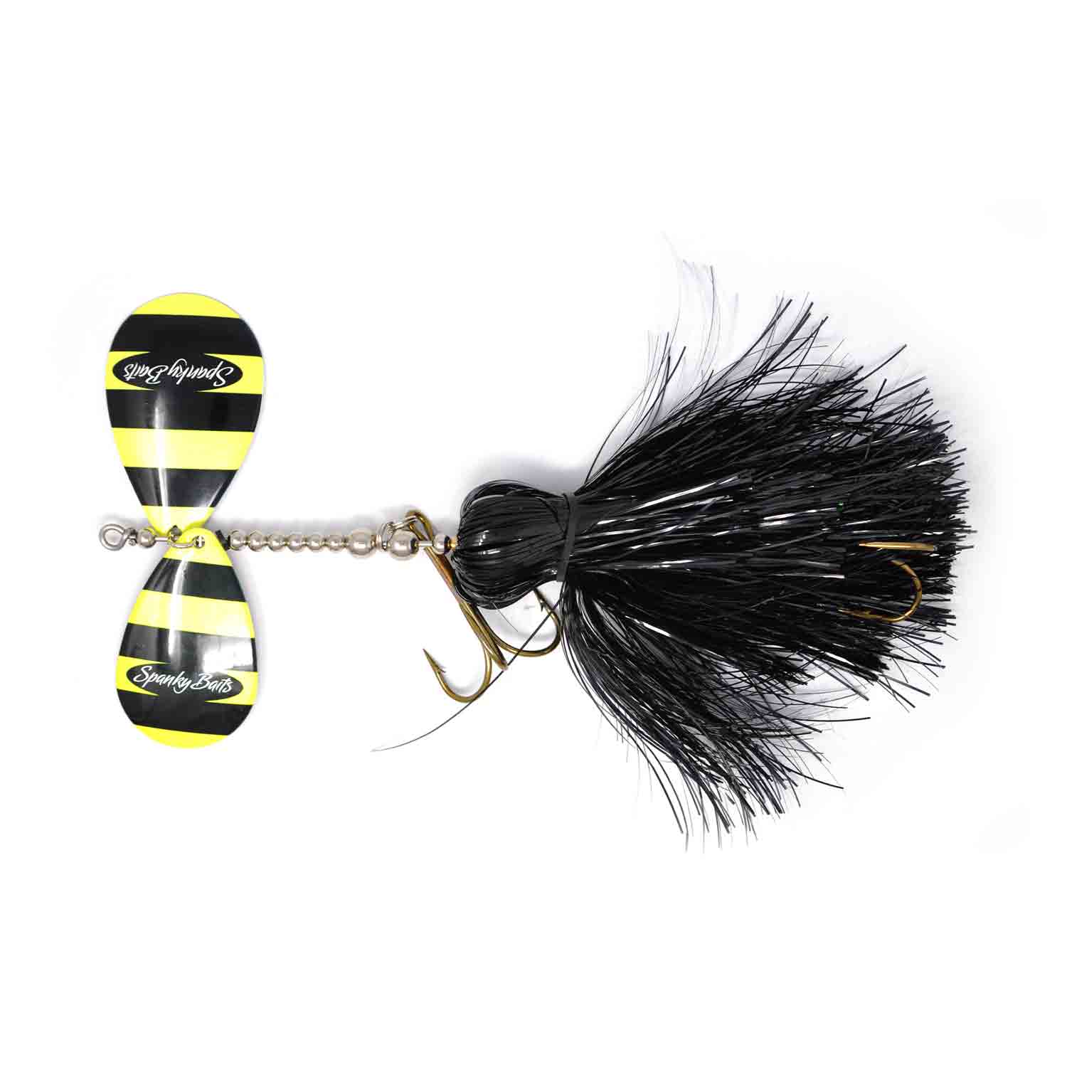 View of Bucktails Spanky Baits 99 Bucktail Bumble Bee available at EZOKO Pike and Musky Shop