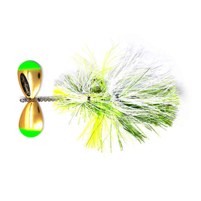 View of Bucktails Spanky Baits 99 Bucktail Guacamole available at EZOKO Pike and Musky Shop