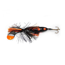 View of Bucktails Spanky Baits Pugsly 8 Bucktail Black Orange available at EZOKO Pike and Musky Shop