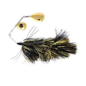 View of Spinnerbaits Spanky Baits Whiplash 9/0 Mag Spinnerbaits Black & Gold available at EZOKO Pike and Musky Shop